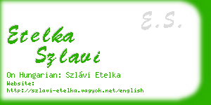 etelka szlavi business card