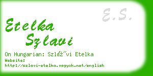 etelka szlavi business card